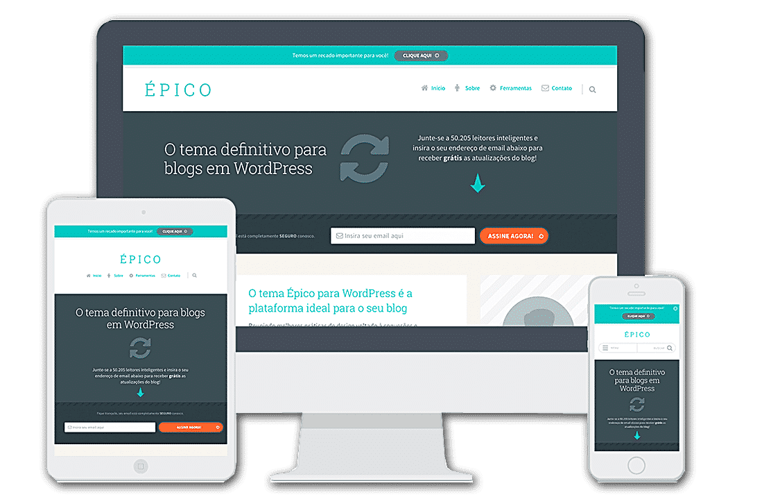 Tema Épico do WordPress