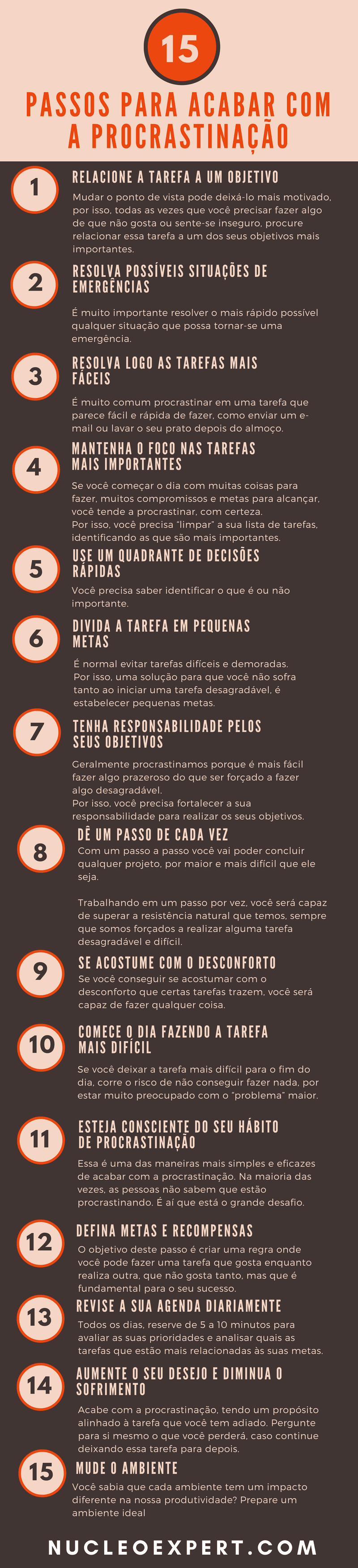 Infográfico Procrastinação