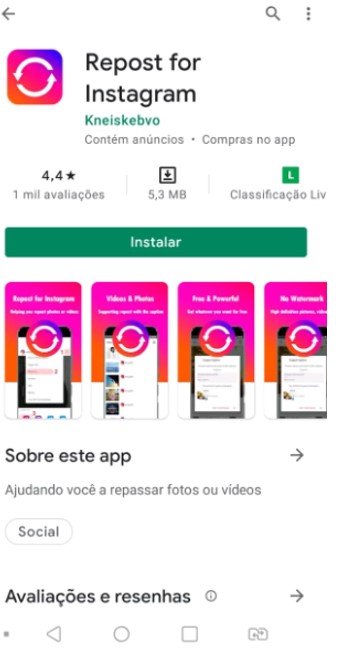 Como Repostar no Instagram com App Repost For Instagram