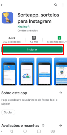 sorteapp aplicativo de sorteio do instagram