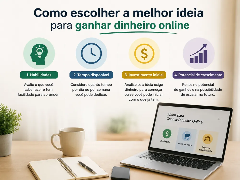 Como escolher a melhor ideia para ganhar dinheiro online