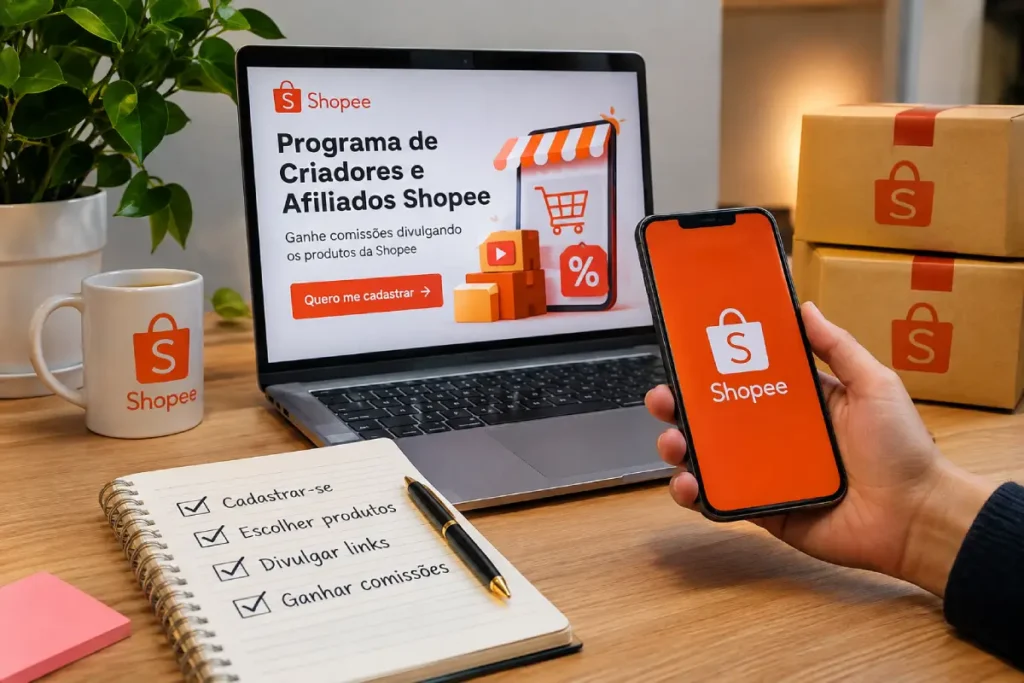 Como começar a ganhar dinheiro como afiliado da Shopee em 2026 Como começar a ganhar dinheiro como afiliado da Shopee em 2026